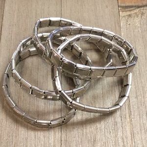 Set of 5 Stainless Steel Stretch Bracelets